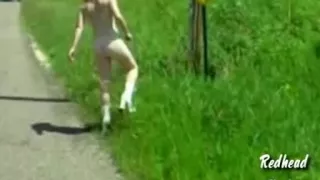 redhead girl flasher