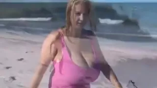 the biggest boobs on the beach