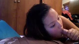 Asian girlfriend having sex
