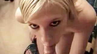 Amateur blonde Blowjob and facial