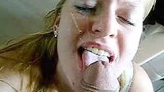 Homemade facial from a gigantic cock