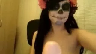 GF gets nude and horny on Halloween