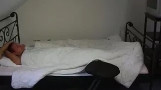 the girlfriend  cures him with a hand job