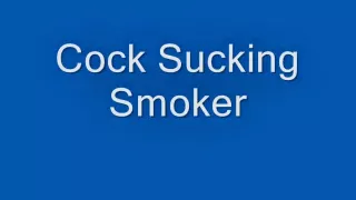 Blonde smoker deep throats my dick