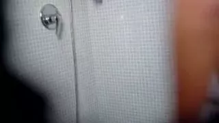 Masturbating with shower head in on voyeur cam