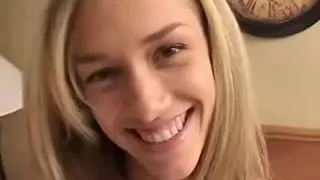 Naughty blonde likes facials