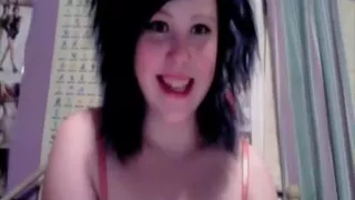 Teen babe with big boobs masturbates