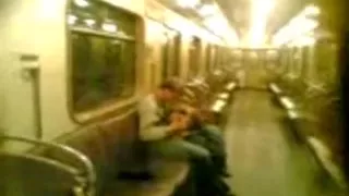 blowjob  on the subway on security cams