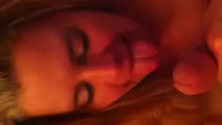 Blonde blows me in hotel