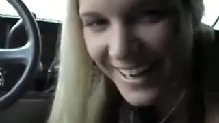 Blonde sucks cock like a maniac