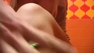 Bathroom break results in jerk off