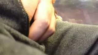 Jerking off on a moving train