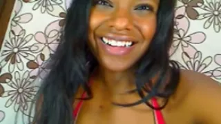 Latina black candy fingering on cam