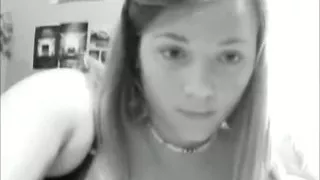 Blonde teen masturbating on webcam