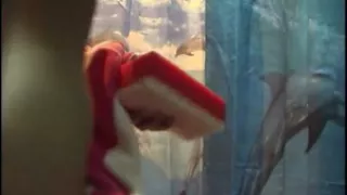 Redhead teen in the shower