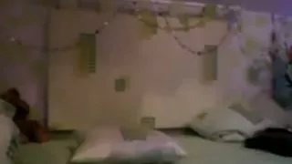 Legal Age Teenager masturbates on her sofa's cushion