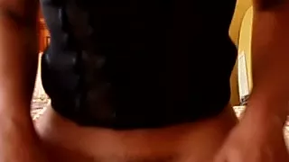 Delightful ebony angel toying her a-aperture