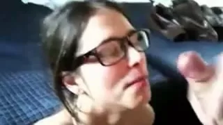 sexy brunette hair girlfriend  receives a admirable ejaculation