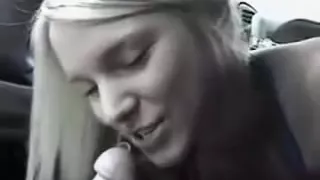 blowjob sex in a car hawt golden-haired egirlfriend sucks boyfriend  penis on movie scene