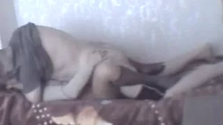 Couple fucking hard on the bed
