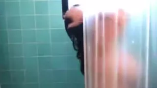 Voyeur vid of BBW in the shower