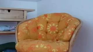 Promiscuous redhead shag on the sofa