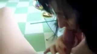 Russian mature brunette blowjob