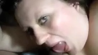 Lewd lady suck a black and petite dick