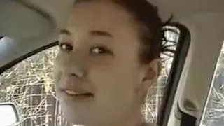 Red haired cutie is doing her business