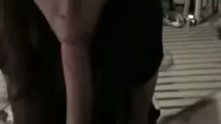 Immoral wife sucks huge knob