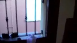 Excited teenage student screwed in very strange position