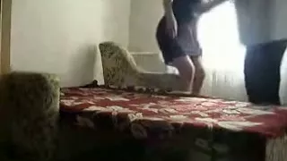 Russian teens caught fucking on hidden webcam