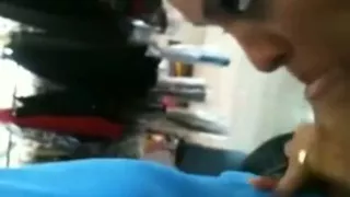 Gal Giving Head In A Clothing Store