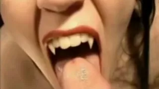 Hot vampiress getting massive facial