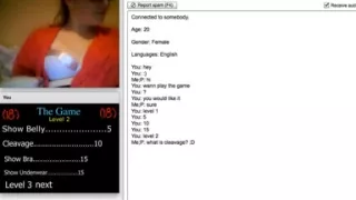 One More twenty year old on chatroulette, one more top score