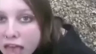 Brunette Hair Hair Legal Age Teenager Sucks And Swallows Outdoors