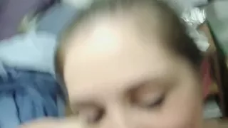 Girlfriend happy to take a hawt facial