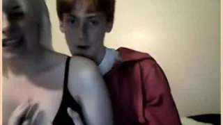 Blondie gets naked in front camera