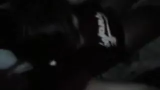 Raquel sucking boyfriends strapon