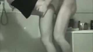 juvenile girlfriend  with tight arse doggy position sex in the shower