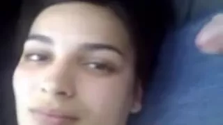 Cute Gal Blows Her BF's Penis Closeup In His Car