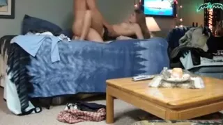 sexually concupiscent honey making a home episode with her boyfriend 