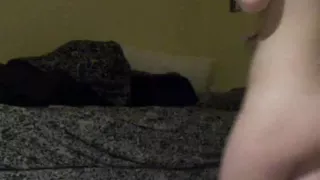 Teen vamp rubs her moist vagina