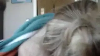 My blonde woman sucking hammer