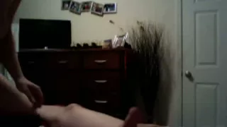 Tanya sucks my fat rod at home