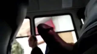 Rubbing my prick in the bus