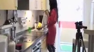 Appealing golden-haired sucking dong