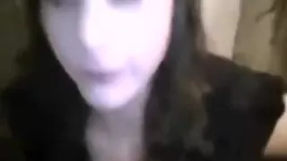 Naughty brunette hair hair legal age teenager sucks big dick