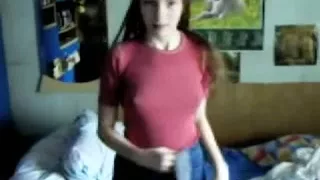 Nasty Polish Legal Age Teenager sucking and riding dong