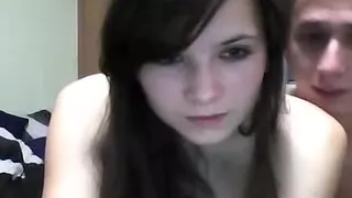 Legal Age Teenager swallows boyfriend on web camera